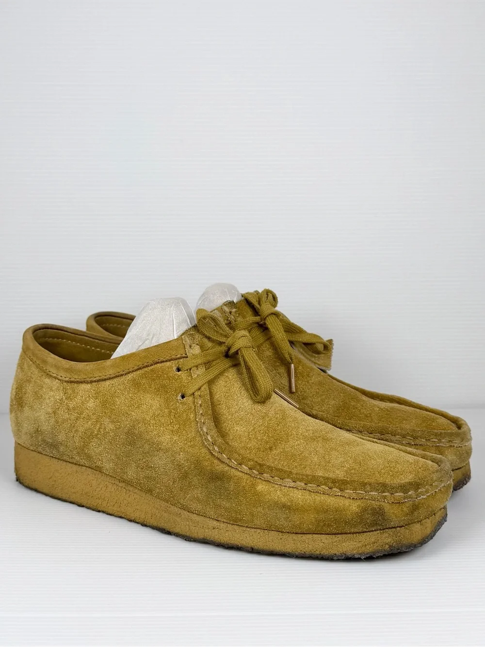Clarks Originals Wallabee Men’s 11.5 Tan Suede Moc Toe Crepe Sole Shoes